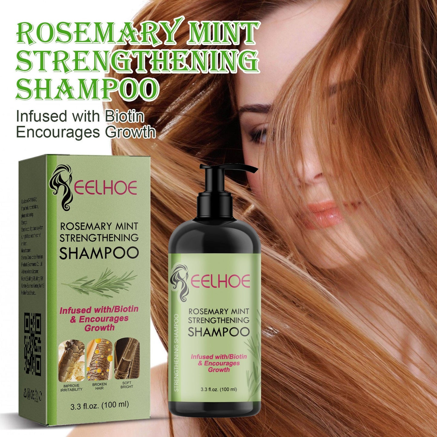 ELLHOE™ Rosemary Mint Strengthening Shampoo