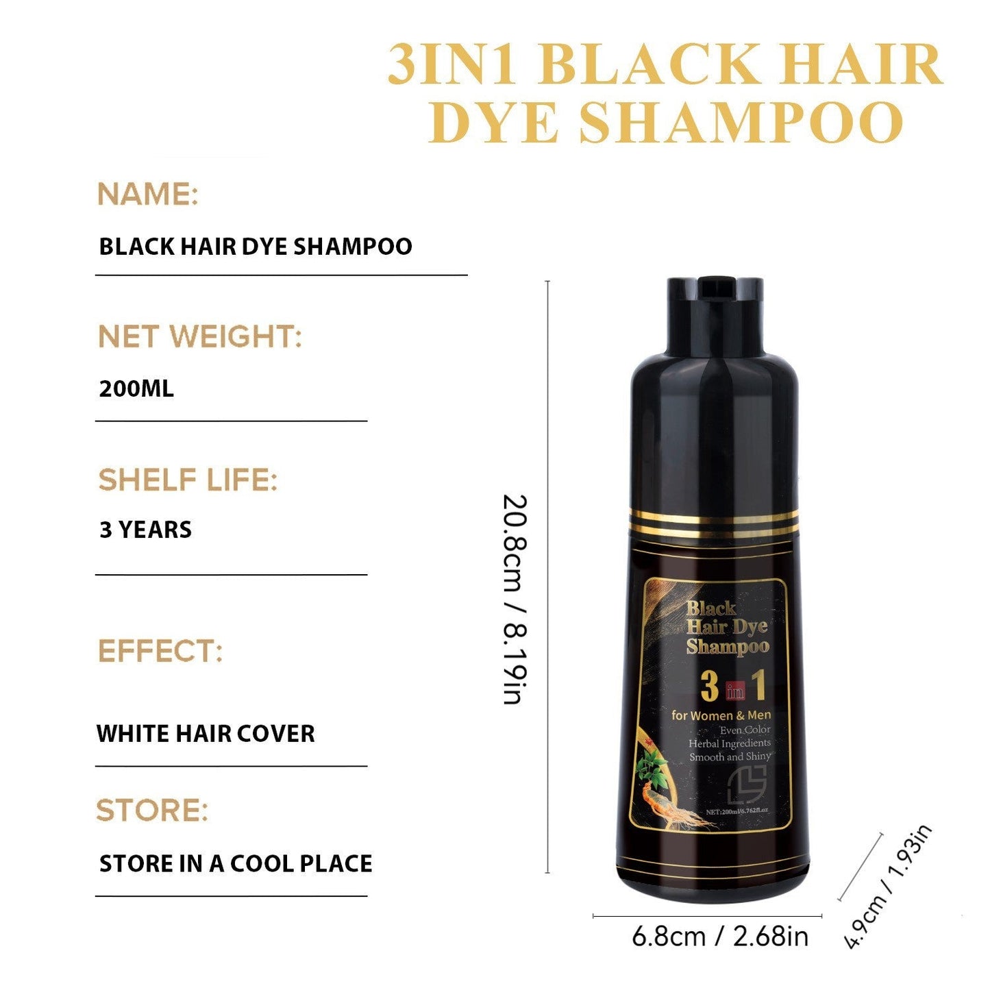 Black Ran Hair Shampoo 3-in-1 – Cleanses, Nourishes & Refreshes Color