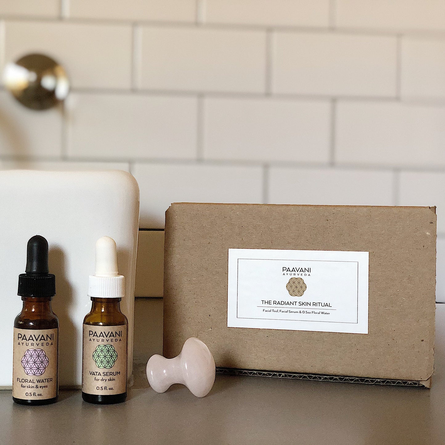 Radiant Skin Ritual | Ayurvedic Rose Quartz Facial Massage Kit
