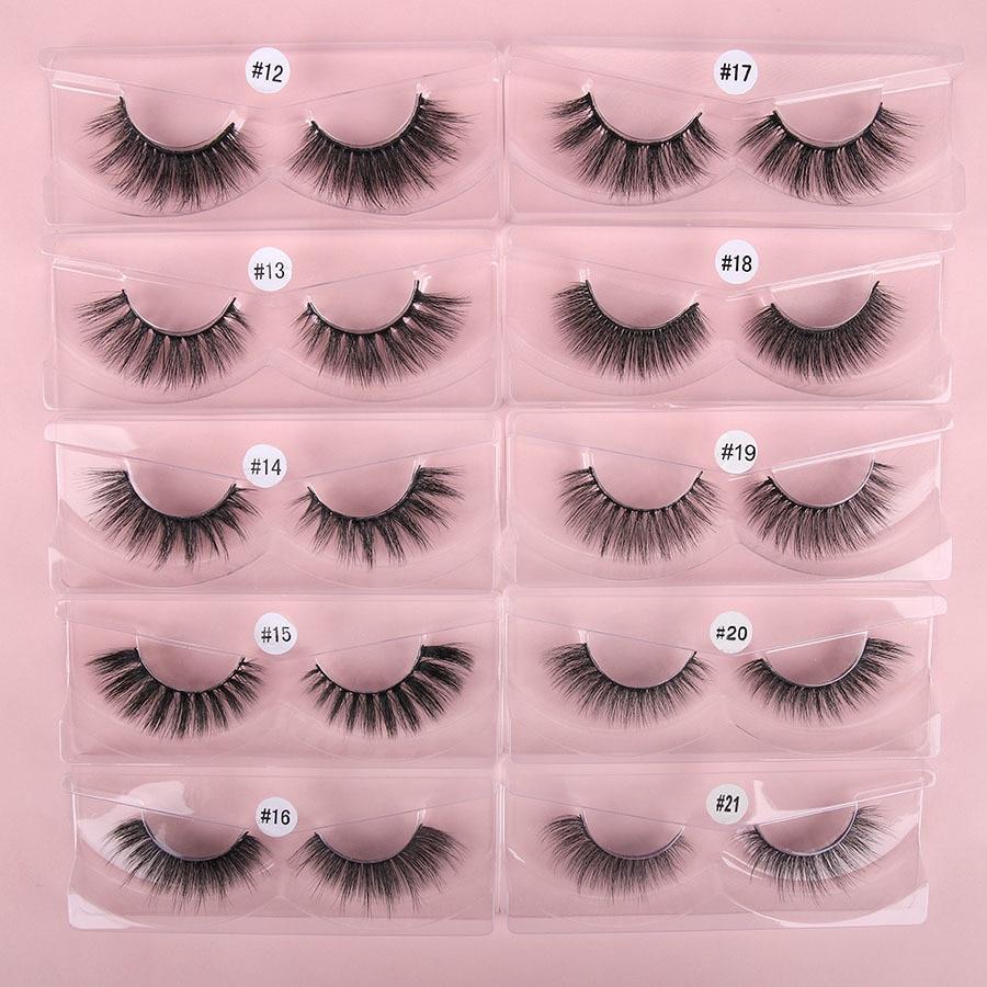 Wholesale Lashes 10/20/30Pairs 3d Mink Eyelashes Natural Mink Lashes