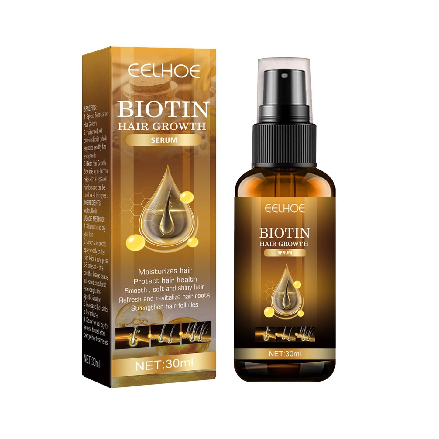 ELLHOE™ Biotin Hair Growth Spray – Strength Starts at the Root