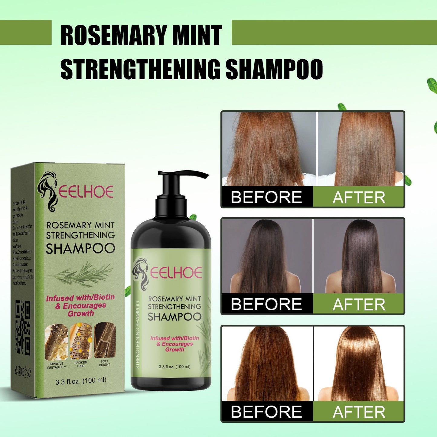 ELLHOE™ Rosemary Mint Strengthening Shampoo