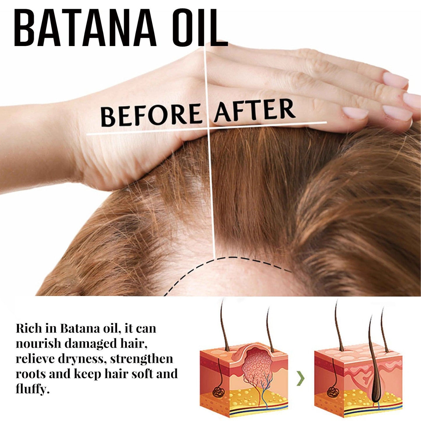 BananaGlow™ Hair Recovery Elixir – Root Booster & Split-End Repair