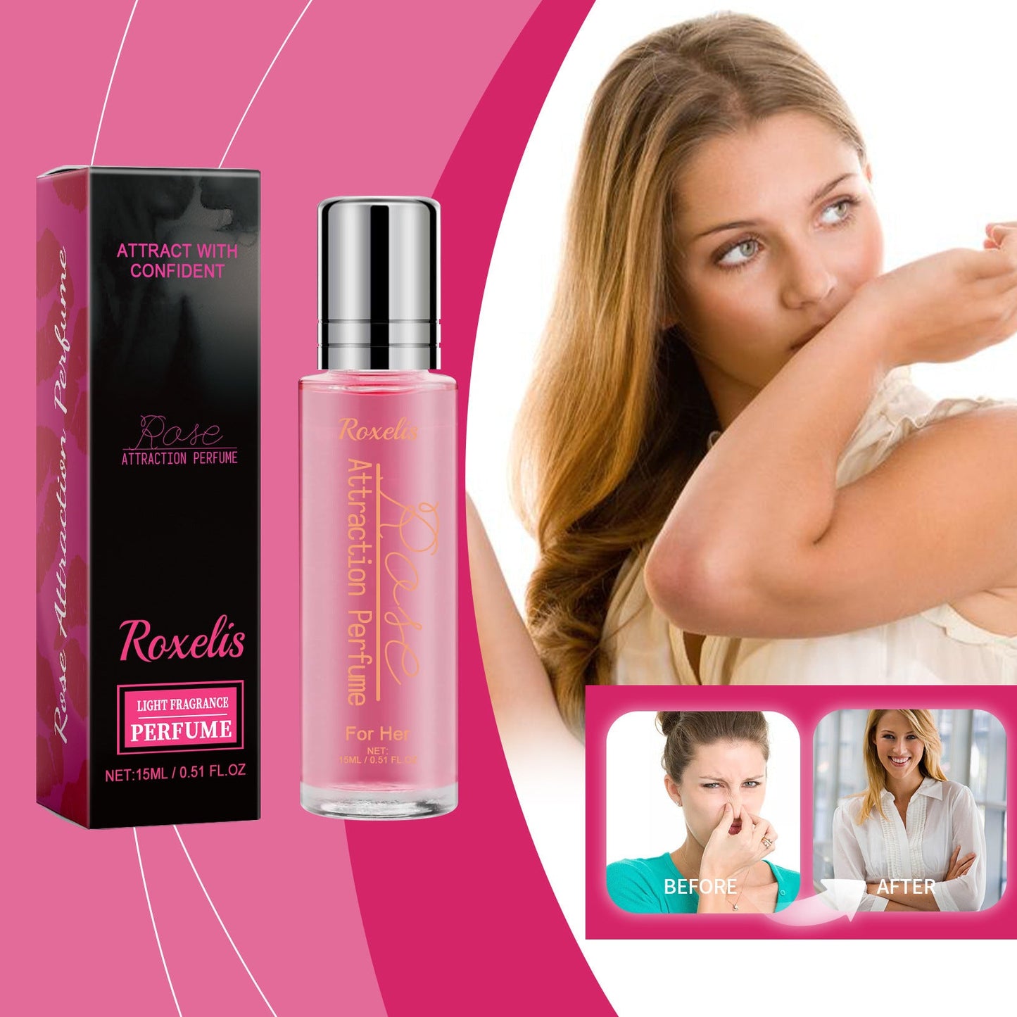 Roxelis™ Rose Perfume – Attraction Pink