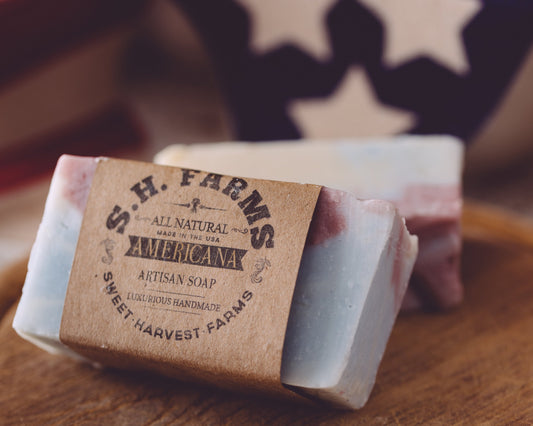 Americana Organic Handmade Soap Bar – 7 oz | Sweet Harvest Farms