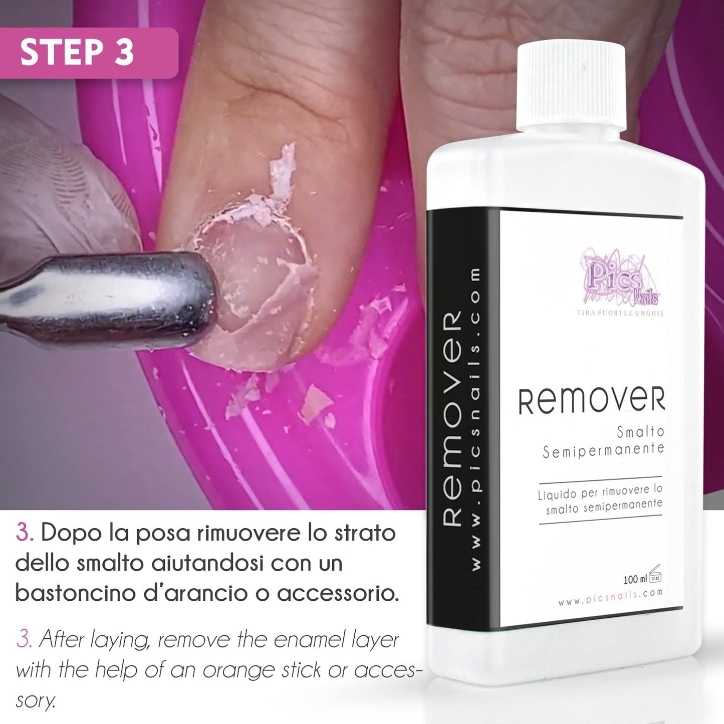 Remover Smalto Semipermanente Acetone Puro 100 ml