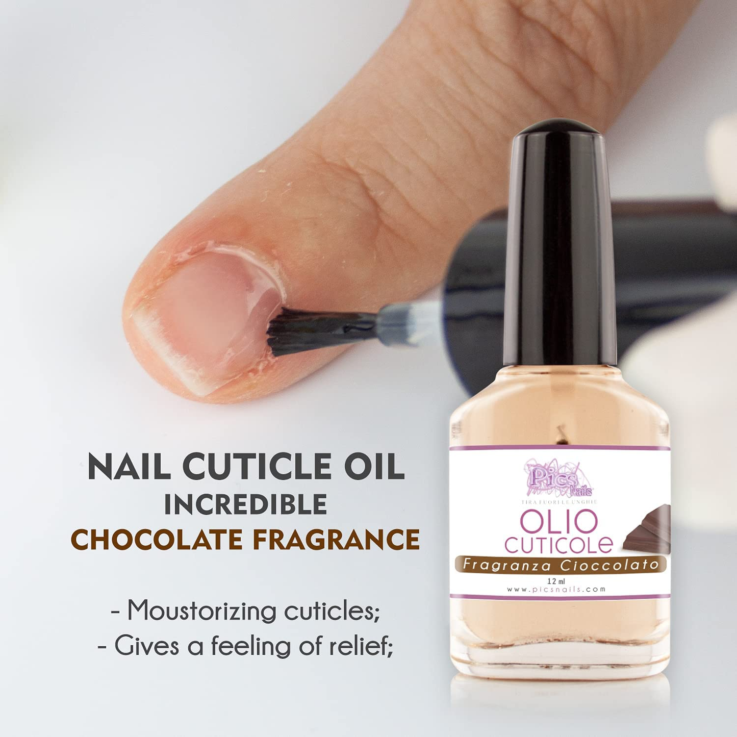 Olio Cuticole Unghie per Mani E Piedi Professionale Cioccolato 12 ml