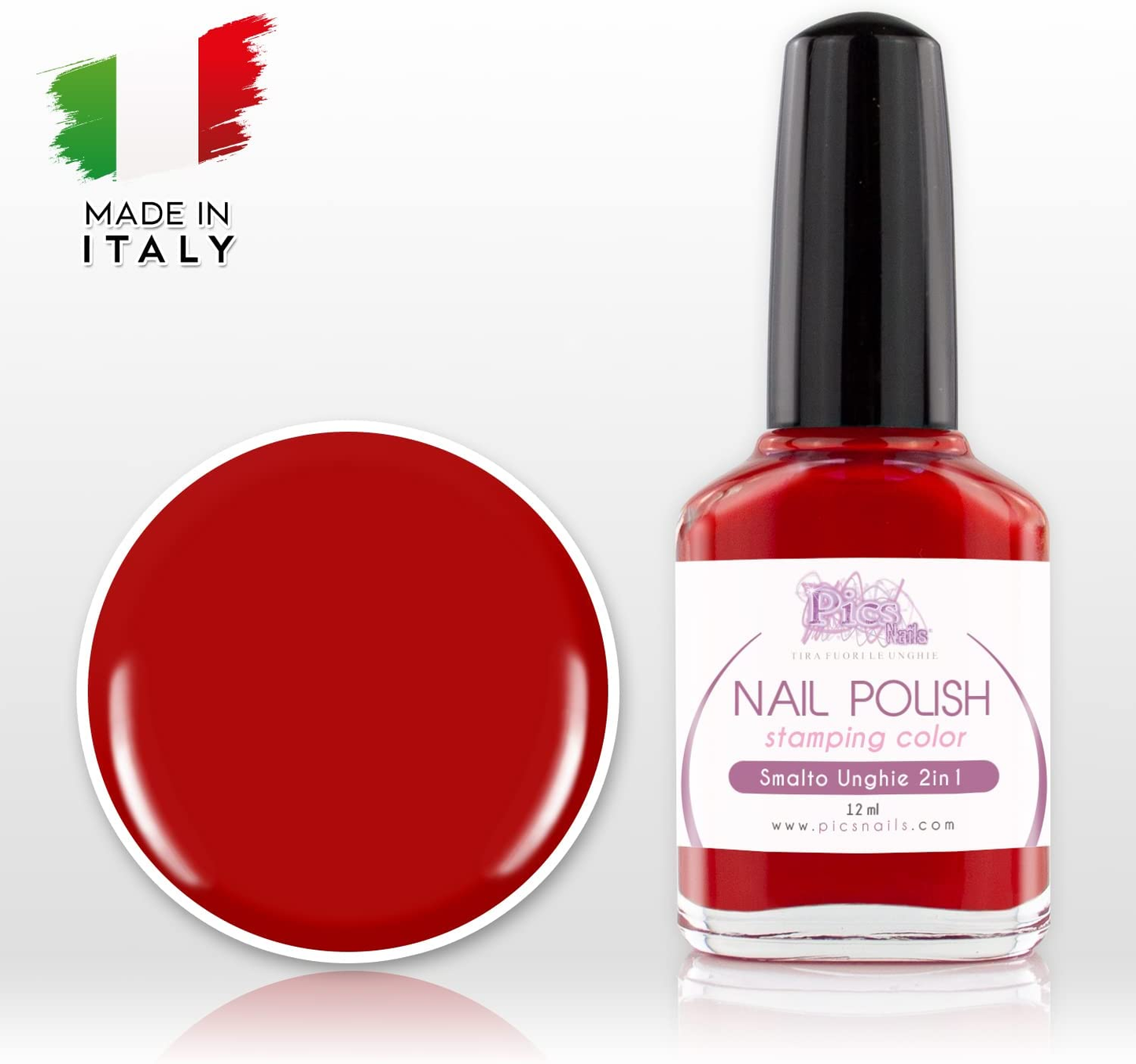 Smalto Rosso per Unghie 2in1 Professionale 12 ml