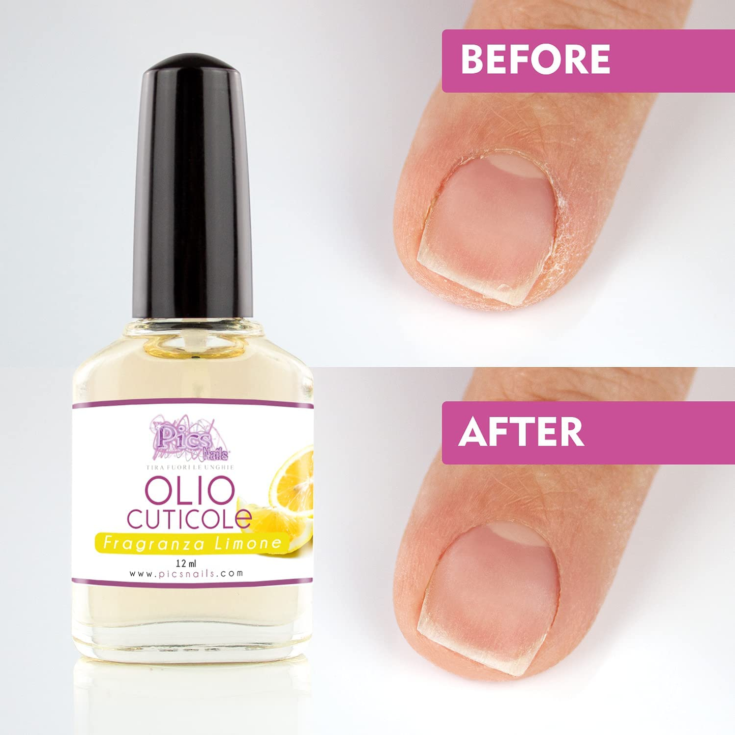 Olio Cuticole Unghie per Mani e Piedi Professionale Limone 12 ml