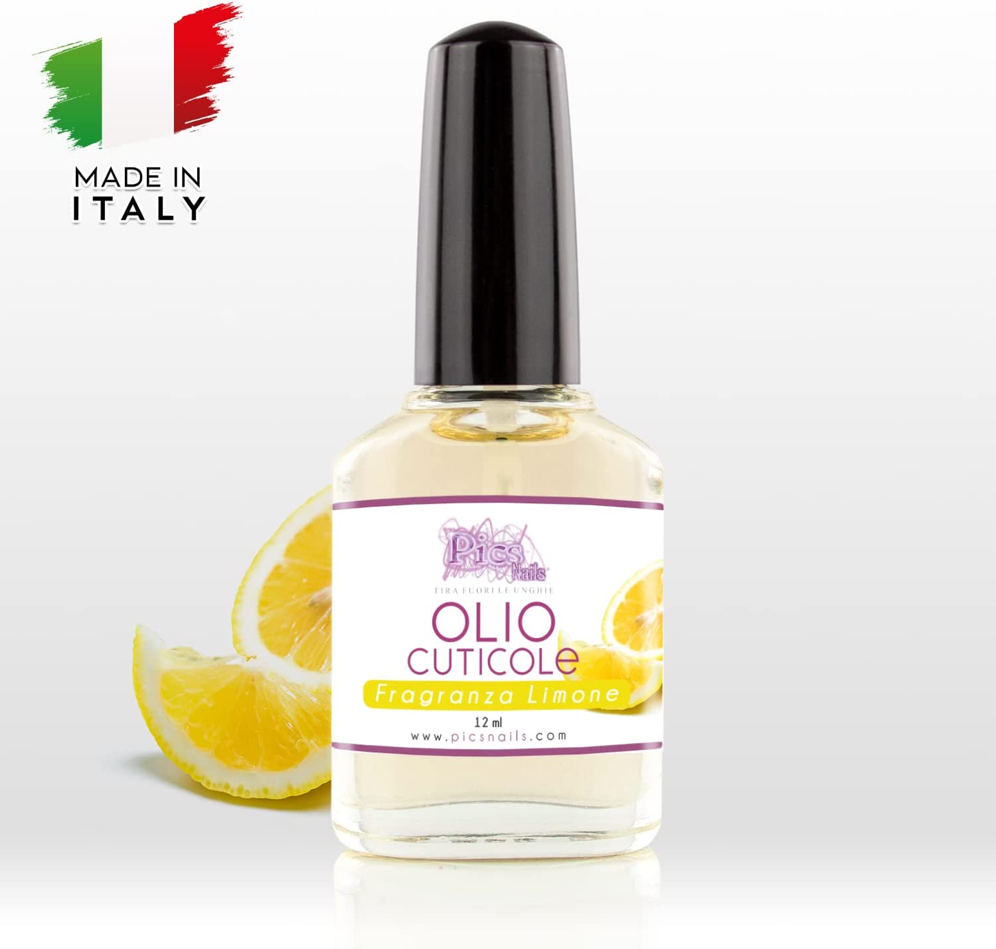 Olio Cuticole Unghie per Mani e Piedi Professionale Limone 12 ml