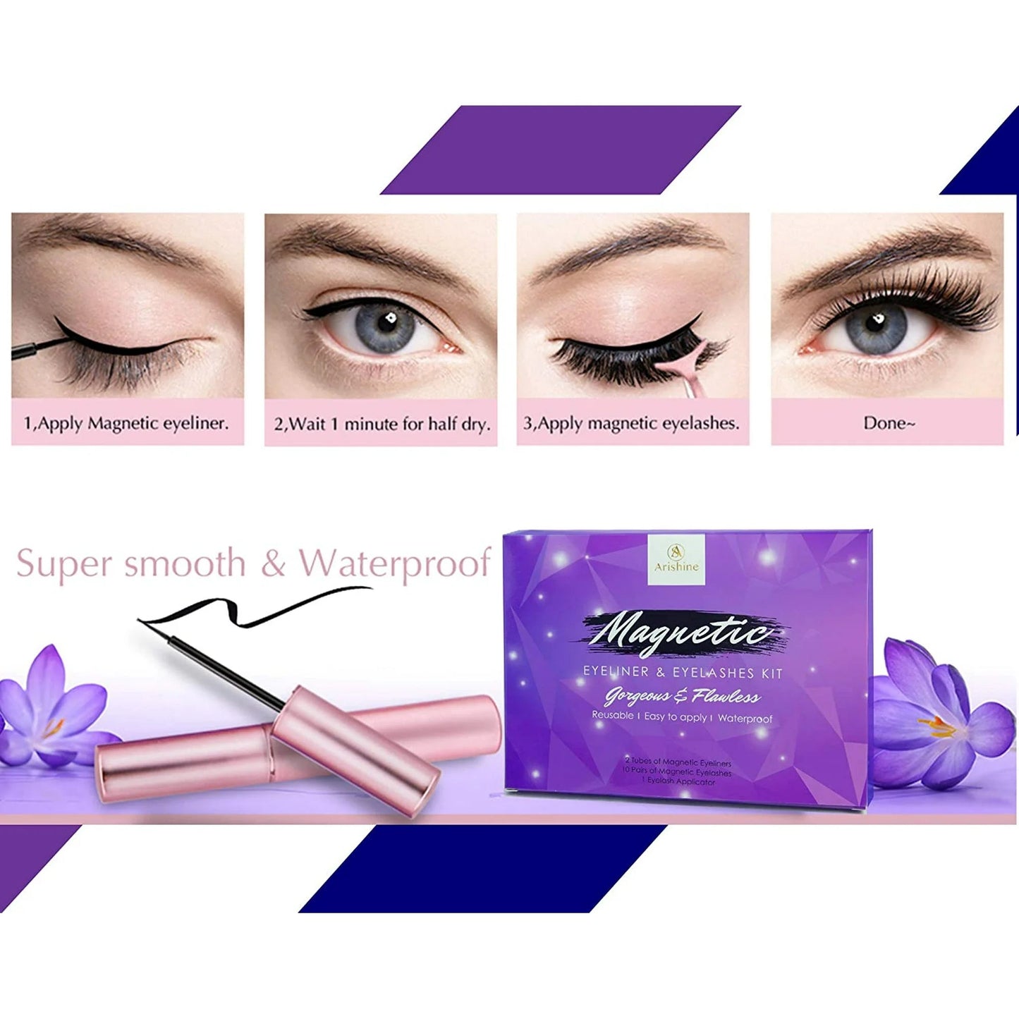 ARISHINE Magnetic Eyeliner & Lashes Kit