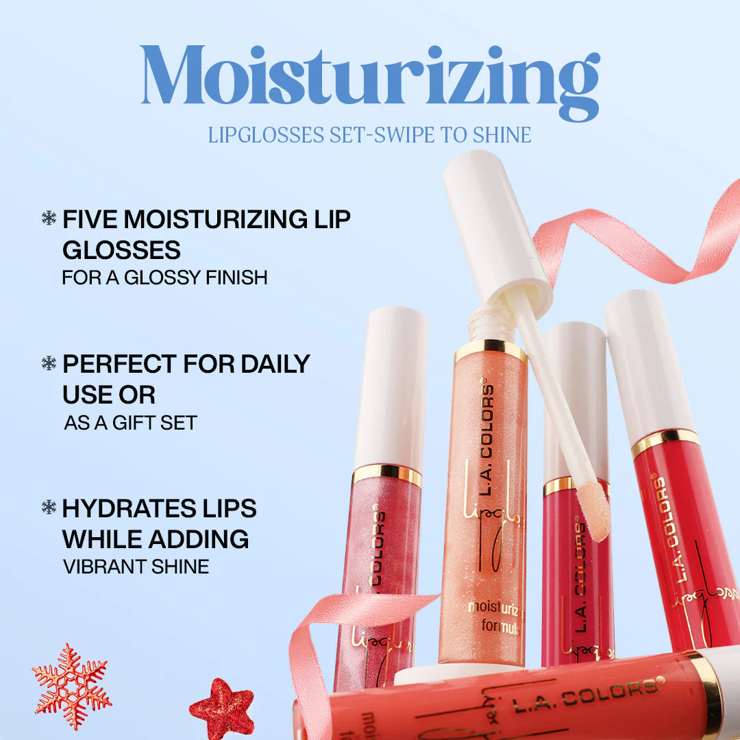 L.A COLORS Dream To Gleam Shiny Lip glosses (Value Pack)