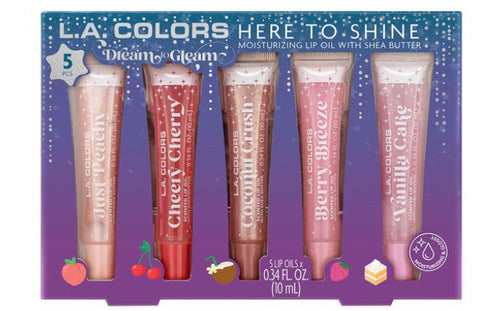 L.A COLORS Dream To Gleam Shiny Lip glosses (Value Pack)