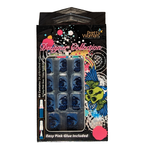 PRETTY WOMAN Designer Collection Airbrushed 24 Nails Kit