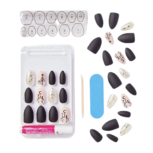 KISS Design 24 Glow In The Dark Fake Nails Halloween (Limited Edition)