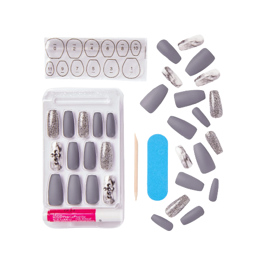 KISS Design 24 Glow In The Dark Fake Nails Halloween (Limited Edition)