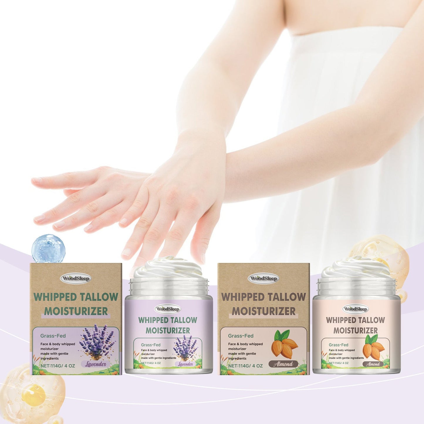 Whipped Tallow Moisturizer – Natural Grass-Fed Cream (114g)