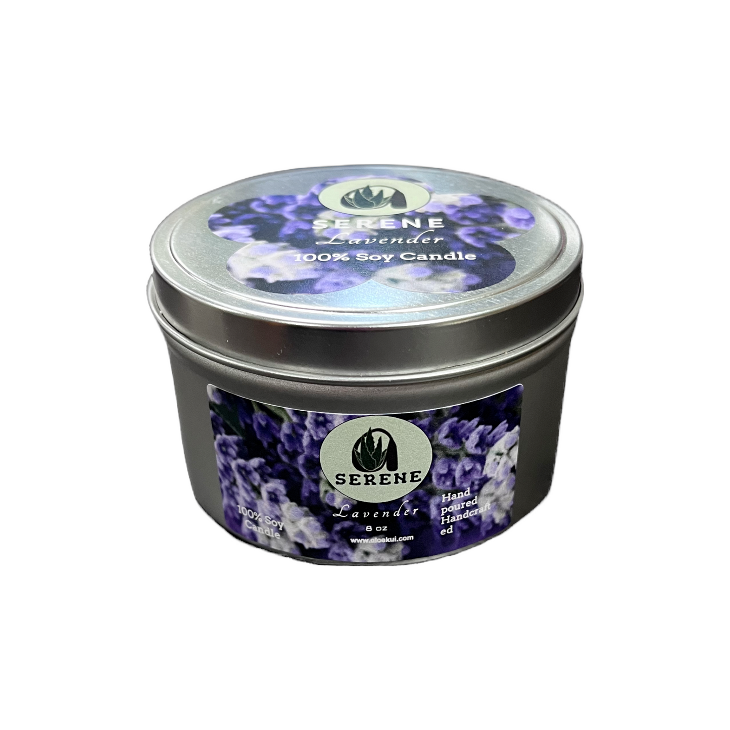 Aloekui 100% Soy Candle Tin "Lavender" 8oz