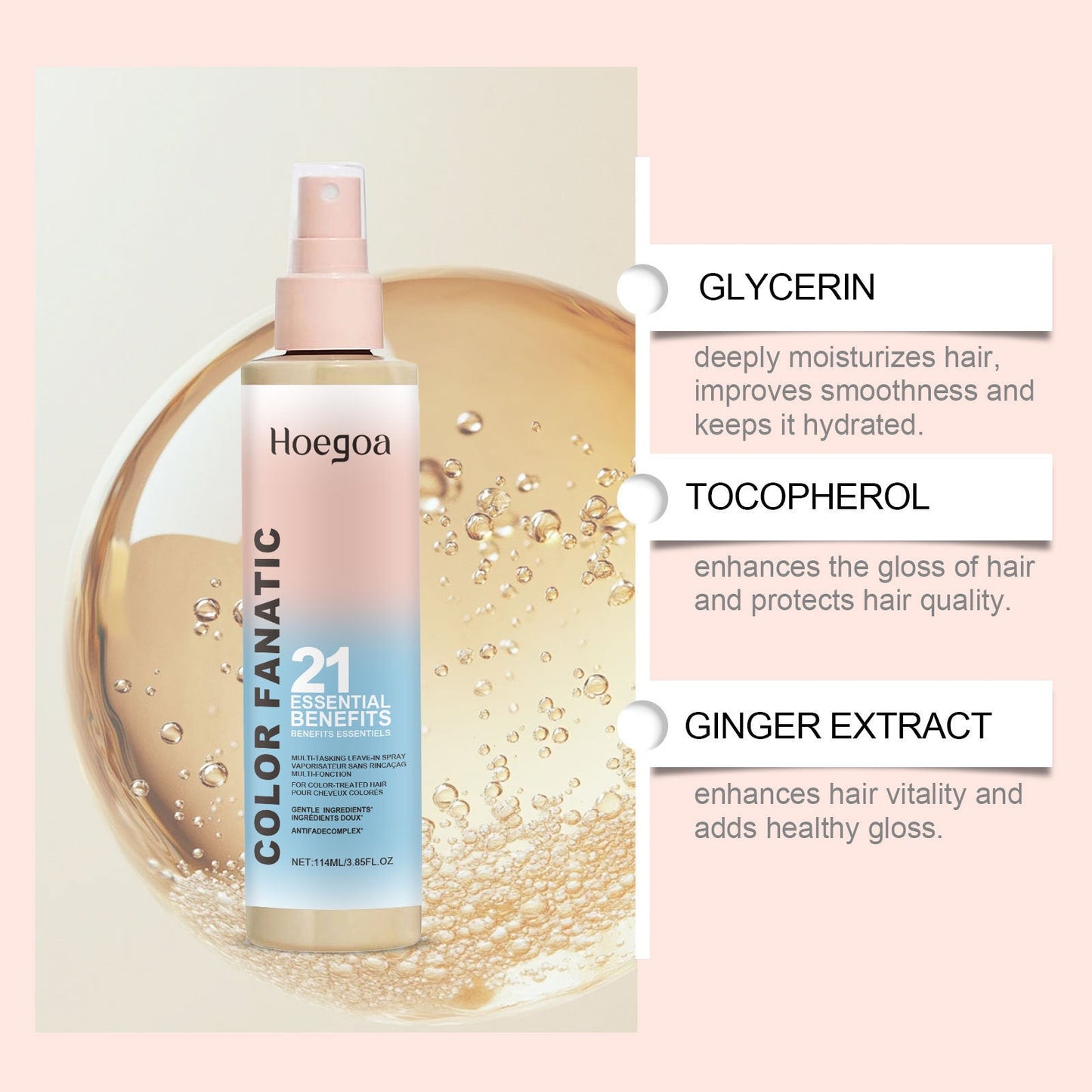 Hoegoa™ COLOR FANATIC 21-in-1 Spray – Color Protection & Smooth Shine