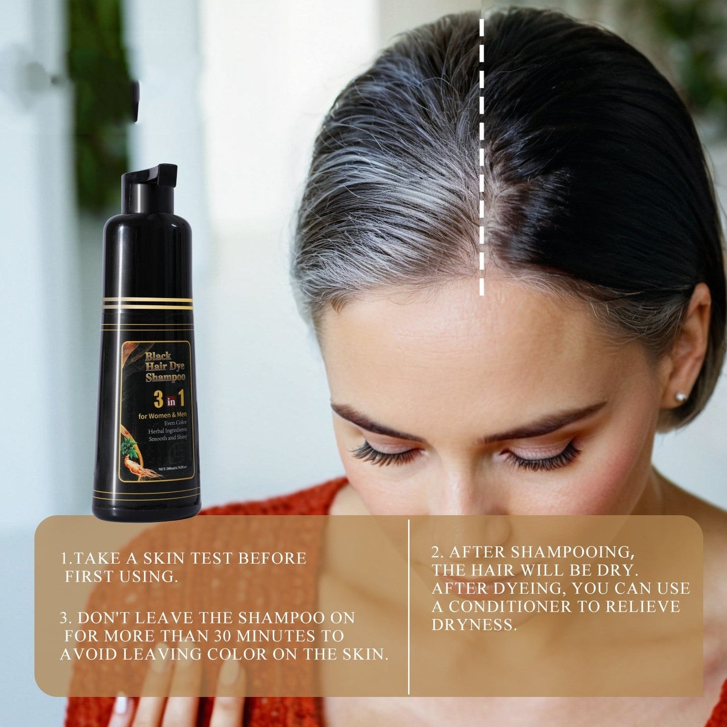 Black Ran Hair Shampoo 3-in-1 – Cleanses, Nourishes & Refreshes Color