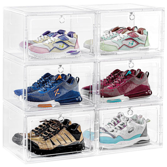 6 Pc Acrylic Sneaker Box Crates