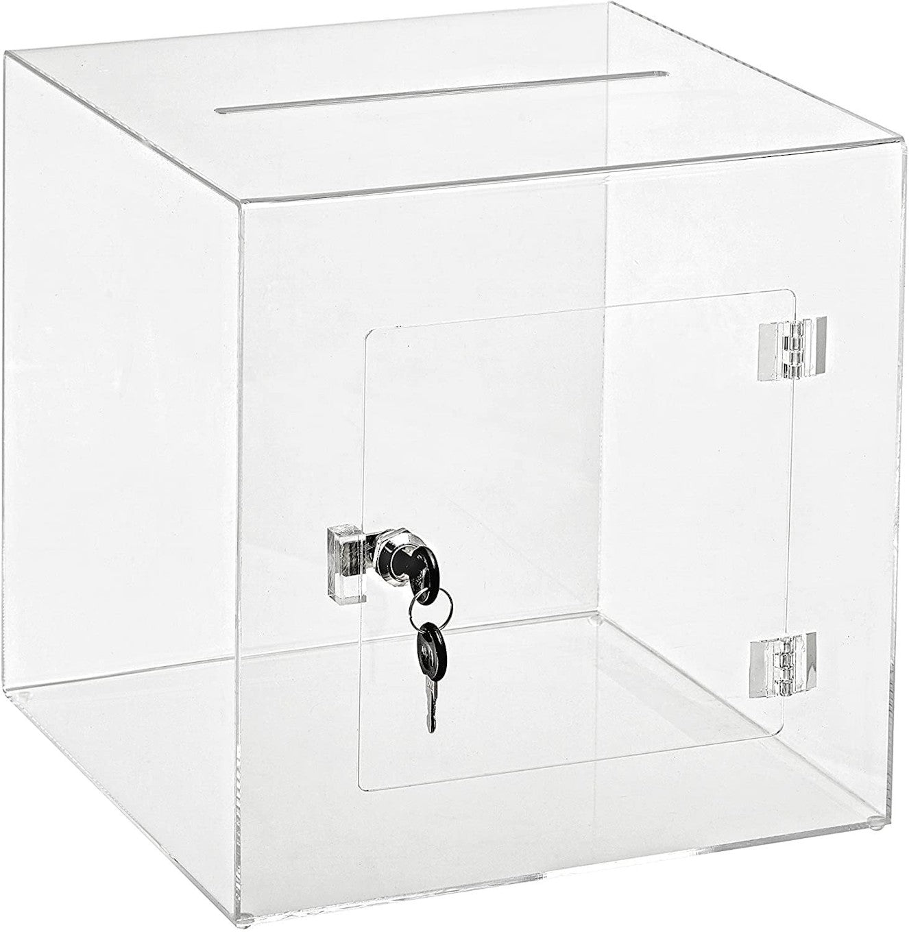 Premium Clear Acrylic Ballot Box Donation Box Cube