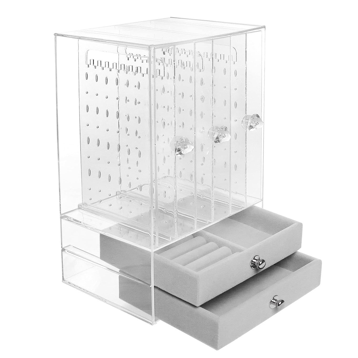 Acrylic Earring Organizer Transparent Cosmetic Jewellery Box