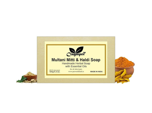 Handmade Multani Mitti & Haldi Soap, 125 Grams (Pack of 1)