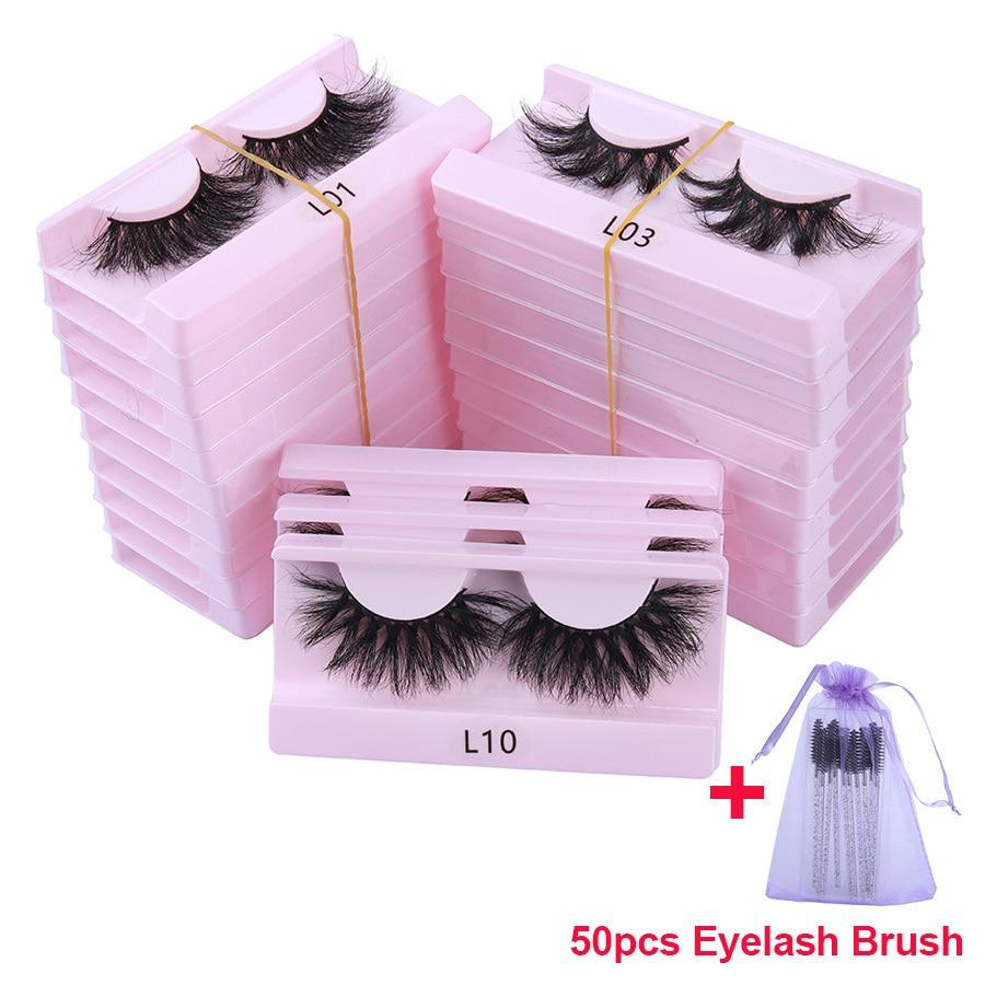 30 Pairs Wholesale 25mm Mink Eyelashes Cruelty Free Dramatic False